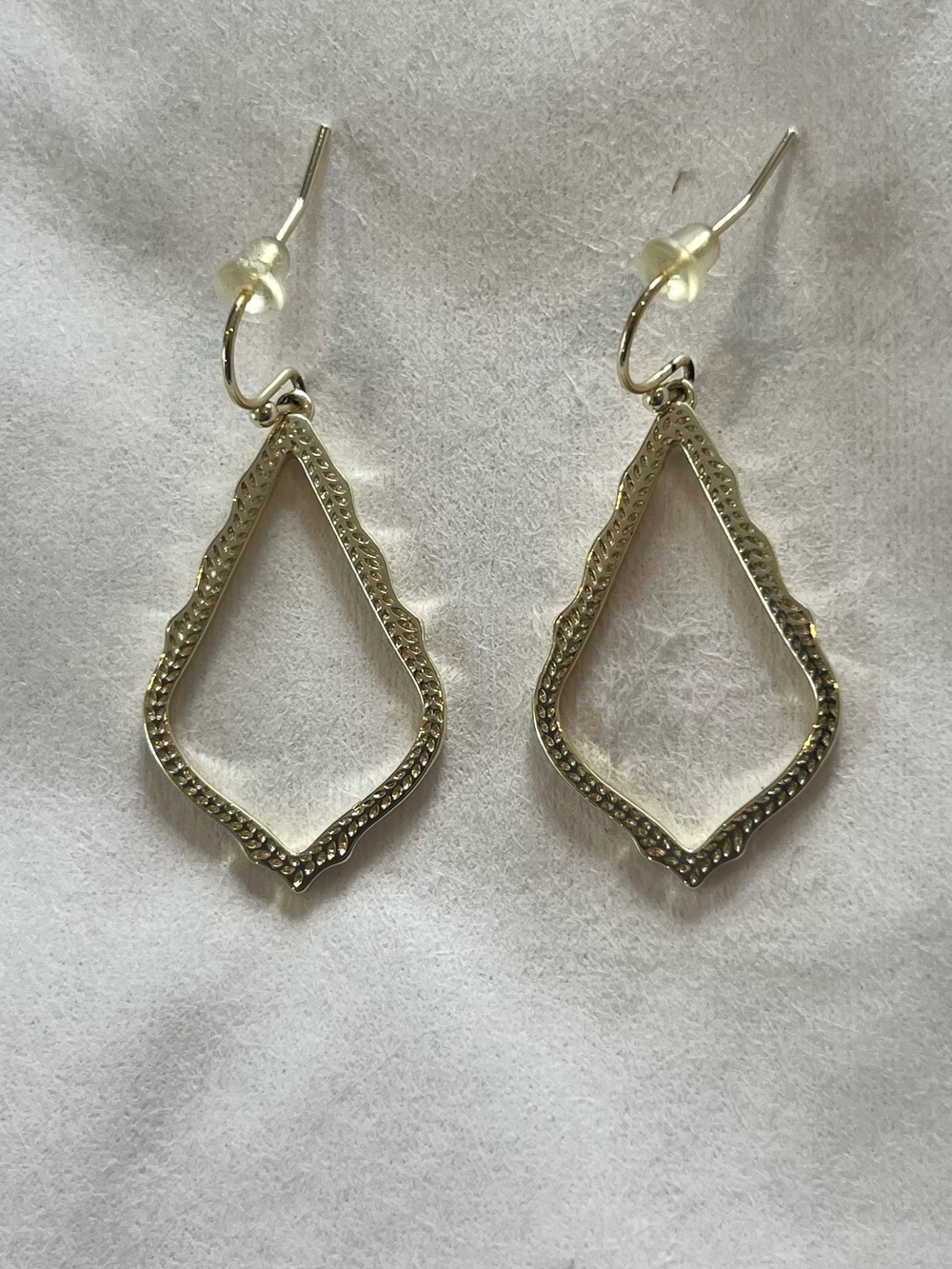 Kendra Scott Open Teardrop Dangle Earrings - Gold